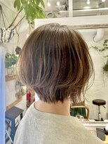 コンフィープラス(comfy plus) 20代30代ミニボブココアブラウン透明感小顔ショート丸み