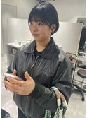 ショートボブ/丸みショート/割れないサイドバング