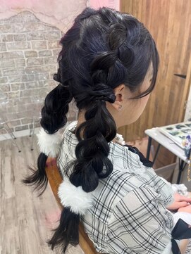 ヘアセット専門店 ナゴミ 池袋店(nagomi) ツイン編み込み