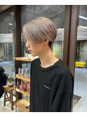 ウルフ/アッシュブラック/カルマパーマ/ベリーショート/表参道