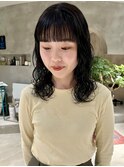 ロング顔周りレイヤーカット小顔カット艶髪20代30代40代