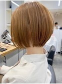 大人女子のショートカットウェットヘア髪質改善・縮毛矯正
