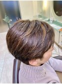 大人ショートハイライトスタイル 30代40代50代60代 土浦