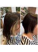before after ショートヘアストレート 【 縮毛矯正 髪質改善 】