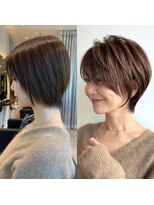 バンプ ギンザ(BUMP GINZA) 30代40代50代絶壁解消前髪あり小顔前下がり大人ショートボブNAYU