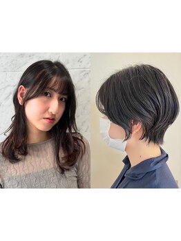 理論に基づいたカット技術で、"なりたい"をしっかり叶えてくれる★生え癖や髪質を見極めたデザイン提案も◎