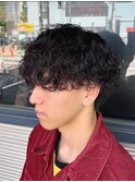 メンズ波巻きツイストスパイラルパーマツーブロック八王子