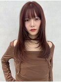 三鷹レイヤーカット韓国ダブルカラー顔周り前髪カットボブ