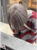 グレージュ×ボブ