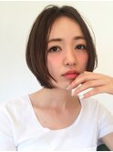 手ぐしのみでおしゃれ☆ヘルシーぶつ切りボブ