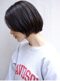 【真通】センシュアルショートボブ。　ブリーチなしカラー