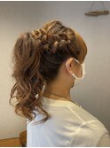２０代３０代４０代¥結婚式¥ポニーテール¥ヘアセット