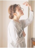 ☆月曜営業☆ojiko.ゆるふわ波巻きねじり編み込みギブソンタック