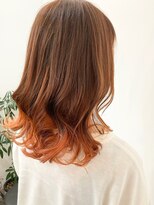 ラフ 原宿(L.a.a.g.f harajuku)&nbsp;オレンジ インナーカラー@原宿