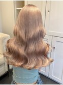 4980ニュアンスカラー艶髪ハイトーンシルキーベージュ韓国波巻き