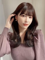 アフロート エル 大阪(AFLOAT L)&nbsp;黒髪/グレーベージュ/レイヤーロング/前髪パーマ