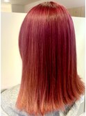 ピンクカラー,プラム,ツヤ髪スタイル,グラデーションカラー/草加