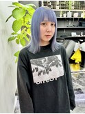 韓国風《ペールブルー》ハイトーン/ケアブリーチ/ダブルカラー