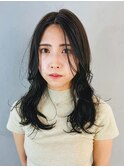 透明感カラーウェーブパーマイメチェンこなれミディ_ba531631