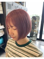 アチーブリス(achieve Liss)&nbsp;ピンクベージュハイトーンカラー大人可愛いミニボブ20代30代40代