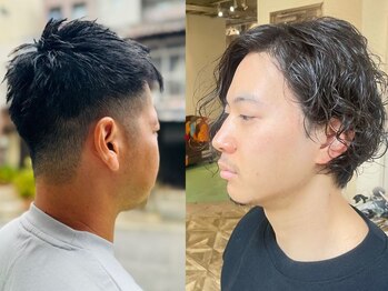 スイッチプラス(switch PLUS)の写真/【クラシックなバーバーからカジュアルまで】メンズカットを愛するSTが幅広く対応♪どこか色気あるStyleに