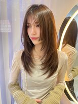 サイン 渋谷(SIGN)&nbsp;韓国ヘアハッシュカットレイヤーカットベージュブリーチ無し