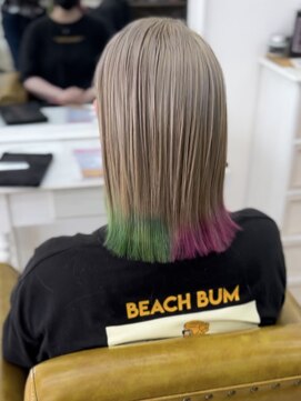 シャルティア(SHALLTIA) ツートンエンドカラー【山口市美容室】【山口市ハイトーン】