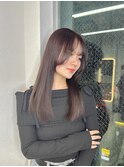 韓国風ヘア　学割U24 透明感カラー 艶カラー ビターチョコレート