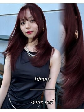 ボタン テンジン(VOTAN tenjin) 【杉本大地】韓国ヘア/ワインレッド/ブリーチなしカラー/天神