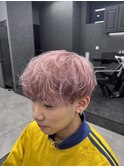 メンズマッシュ×ピンク