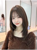 【ミディアムヘア前髪あり　韓国ヘア#36】#渋谷駅#韓国#髪質改善