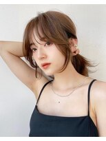 大人気韓国風ヘア　シースルーバング　サイドバング　くびれヘア