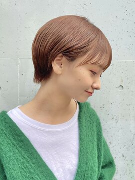 ミィ 浦和(mee) 透明感カラー ボブ 前髪 ショート カラー ブリーチ&ダブルカラー