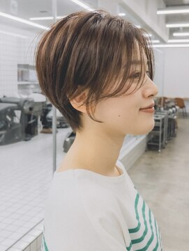 ガーデンヨコハマエスト(GARDEN YOKOHAMA est) ショート　ショートボブ　ハンサムショート　前髪　暗めカラー