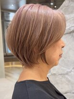 ソワネ 表参道(soigne)&nbsp;表参道白髪ぼかし顔周りレイヤーくびれショートボブアッシュ40代