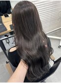 ココアベージュ/オリーブグレー/小顔/黒髪/クラゲヘアー/原宿
