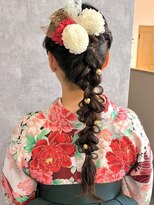 ランガリ ヘアアンドスパ(Rangali Hair&Spa)&nbsp;【別府　Rangali】卒業式ヘアセット/編みおろしポニー