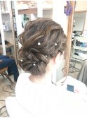 レトロウェーブシニヨンアレンジ【ヘアアレンジ　立川/立川南】