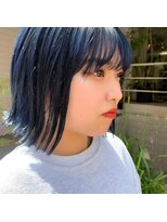 パール(PEAR+L)&nbsp;切りっぱなしブルーボブ