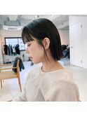耳掛けぷつっとライン切りっぱなしボブ