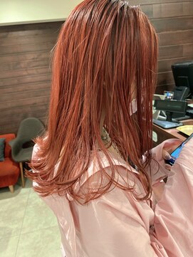 ジャム(Jam) 切りっぱなしロブ×オレンジカラーで可愛く★中村大輔