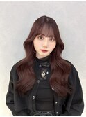韓国ヘアレイヤーカット顔周りカットブリーチなしダブルカラーA