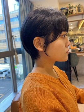 ロンド パルティール 大宮(Lond partir) 夏レイヤーカットウェットヘアオリーブベージュニュアンスパーマ