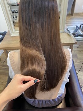 トータルビューティーサロン プリエ(prier) 艶髪/レイヤーカット/アプリコットオレンジ/マロンベージュ