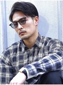大人 外国人風 アップバング ツーブロックショート メンズ A0417
