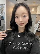 マーシュ 梅田(marshu)&nbsp;吉岡Style/ワンホン/暗髪透け感dark greige/アディクシーカラー