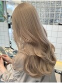 渋谷ミルクティーベージュハイトーンカラーヘーゼルベージュ30代