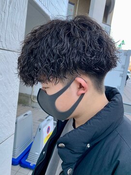 ジーニー 新百合ヶ丘(Genie) ダークアッシュニュアンスパーマ韓国マッシュベリーショート