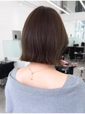 韓国ヘアボブミルクティーベージュダブルカラー堀江