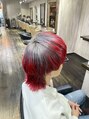 ヘアサロンエムフィス 池袋東口(HAIR SALON M Fe's)&nbsp;シルバー×レッドのデザインカラー！得意なので任せてください！